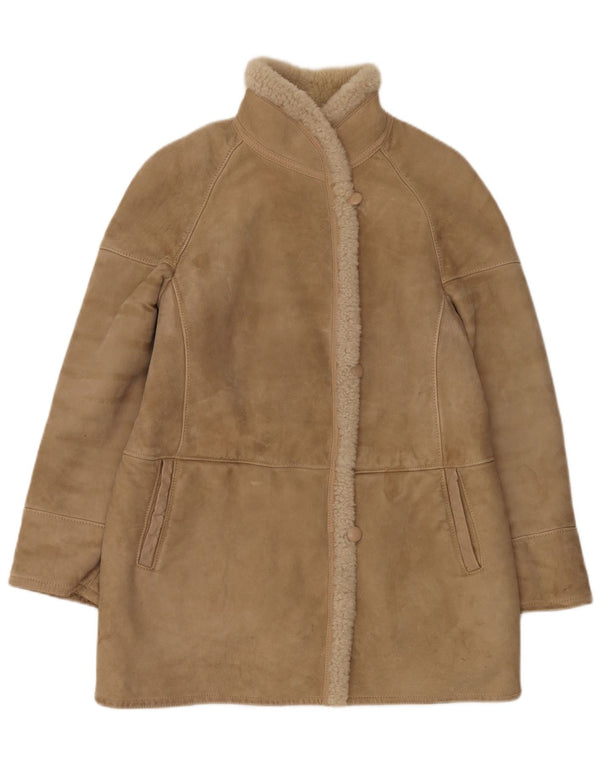 Cristiano Di Thiene Dame Shearling Coat IT 44 Medium Beige