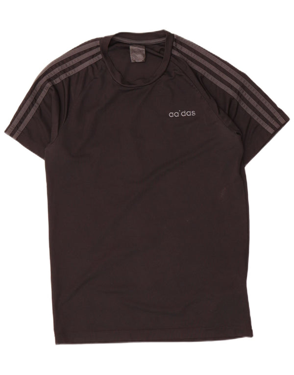 Adidas T-shirt top lille sort polyester til mænd
