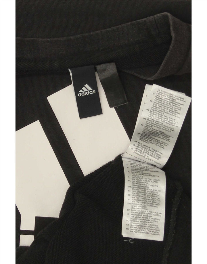 Adidas grafisk sweatshirt til mænd, lille sort bomuld