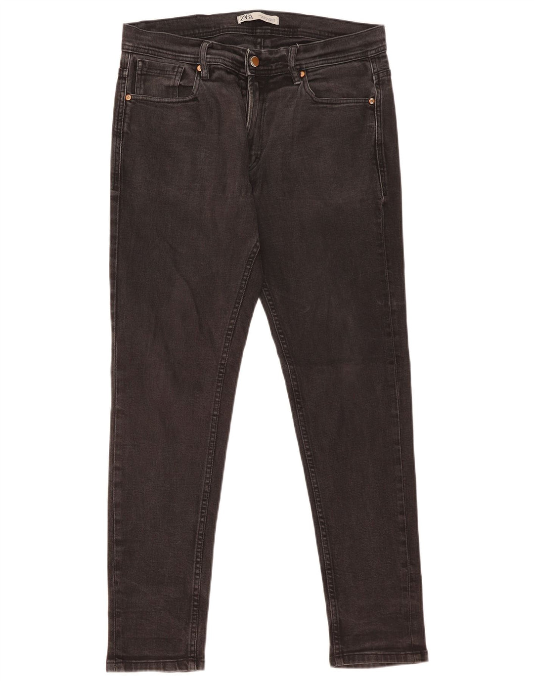 Zara Herre Slim Jeans EU 46 XL W36 L30 Sort