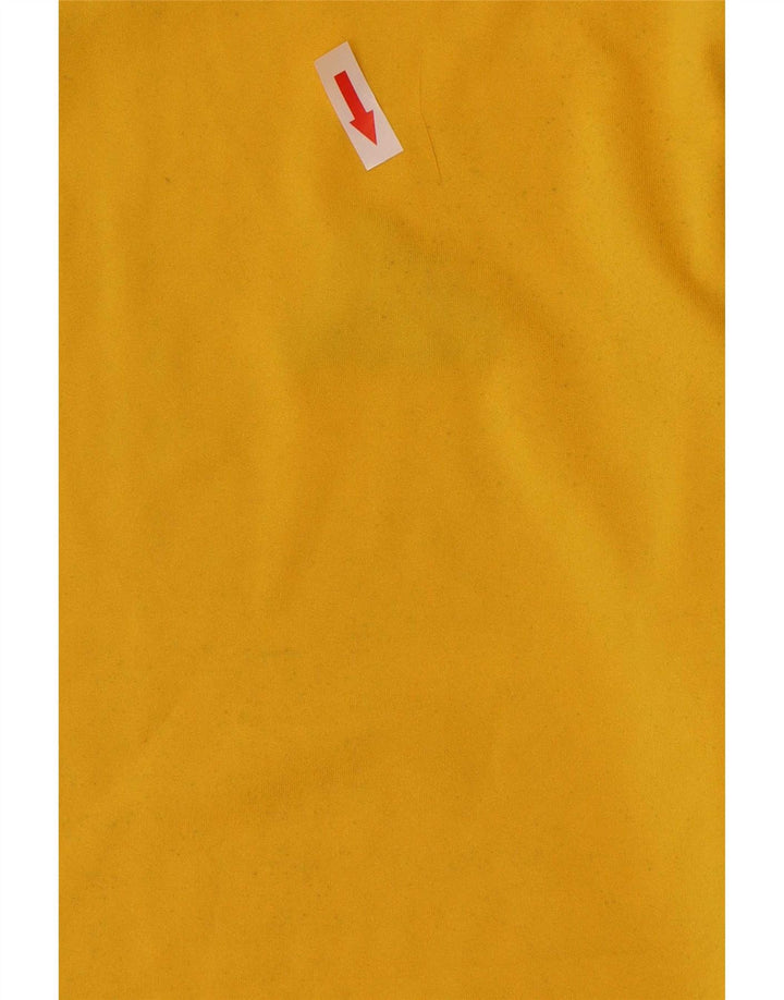 Adidas Herre Climalite T-Shirt Top Medium Gul Colourblock