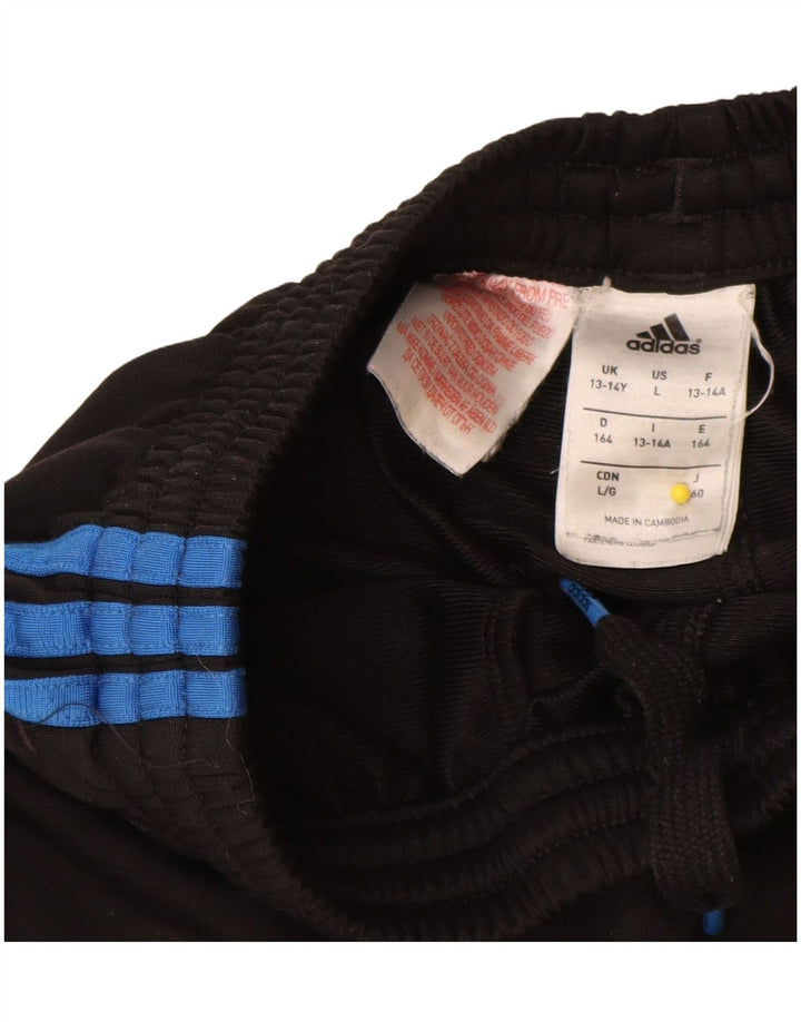 Adidas Drenge Træningsdragt Bukser Joggers 13-14 År Sort Polyester