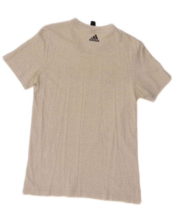 Adidas Dame Grafisk T-Shirt Top UK 12 Medium Grå
