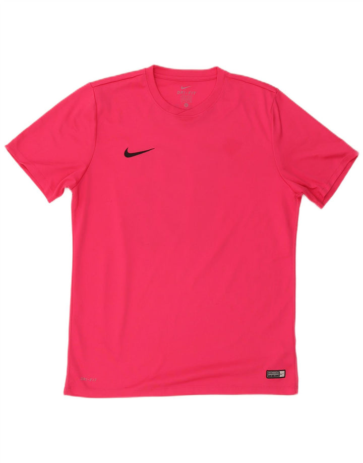 Nike Herre Dri Fit Grafisk T-Shirt Top XL Pink Polyester