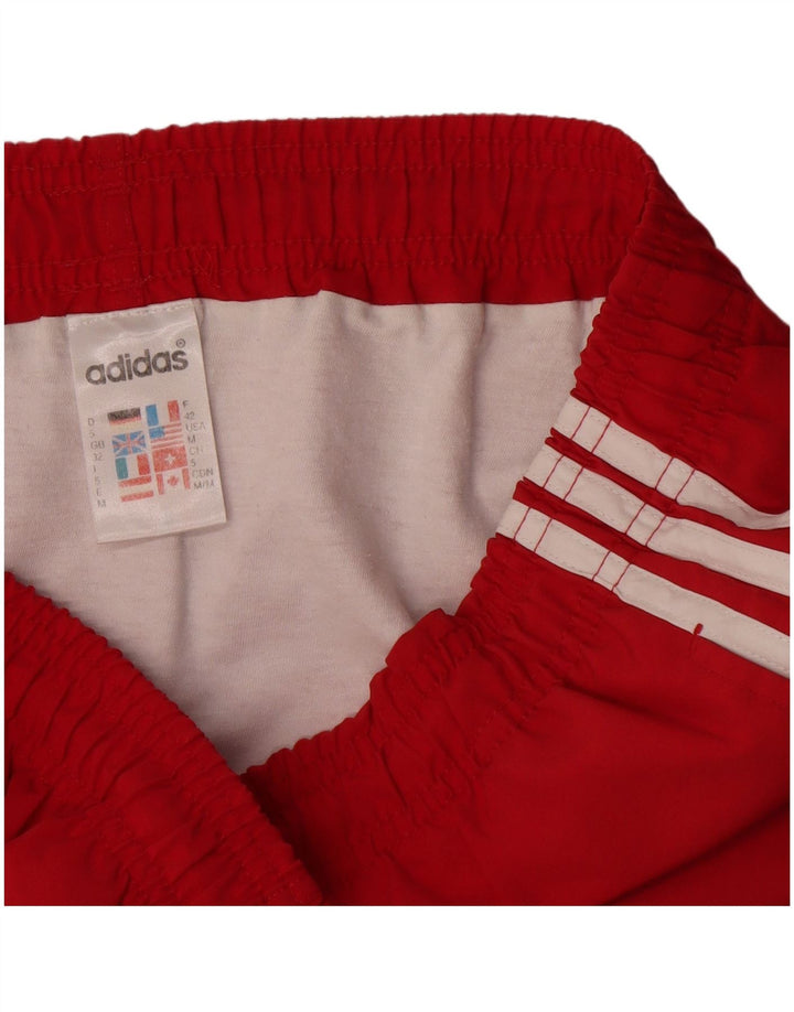 Adidas Sportsshorts til mænd mellem rød stribet polyester