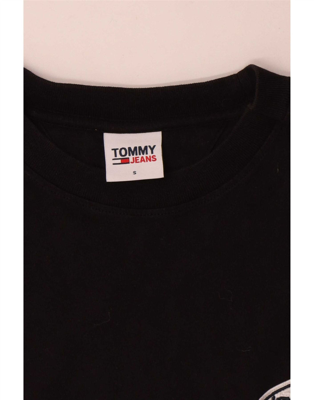 Tommy Hilfiger Herre T-Shirt Top Lille Sort Bomuld