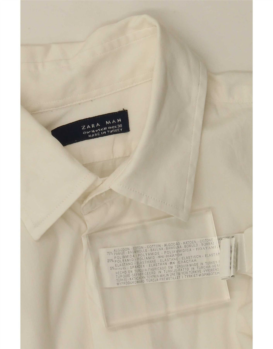 Zara Herreskjorte Medium Off White Bomuld
