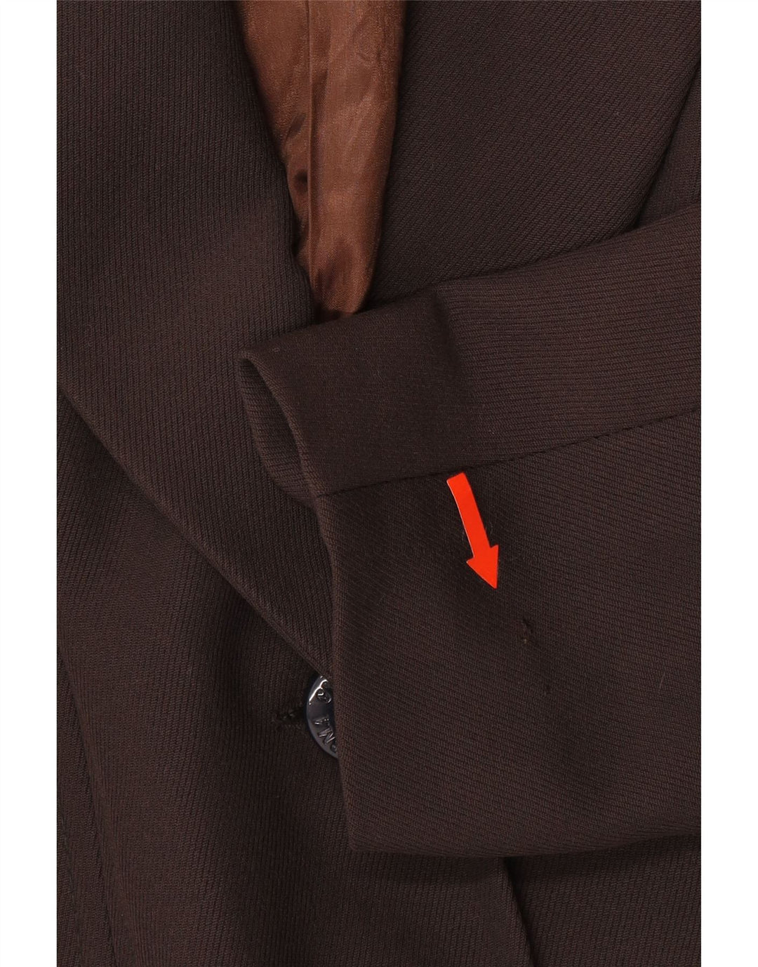 GIANFRANCO FERRE Dame 3-knaps blazerjakke UK 16 Stor brun uld