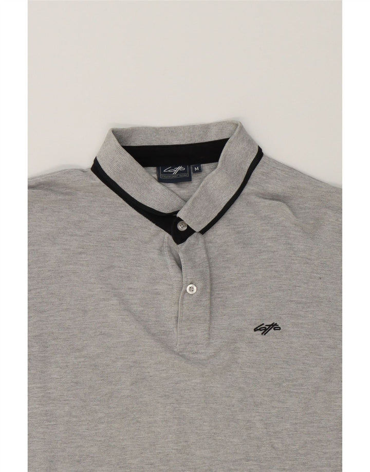 LOTTO Mens Long Sleeve Polo Shirt Medium Grey Cotton Vintage Lotto and Second-Hand Lotto from Messina Hembry 