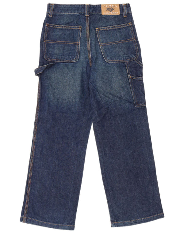 Tommy Hilfiger Boys Cargo Straight Jeans 7-8 år W26 L24 Blå Bomuld