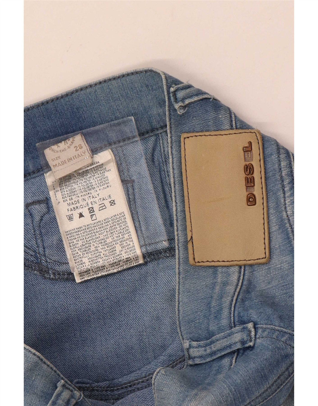 Diesel Dame Skinny Jeans W28 L31 Blå Bomuld