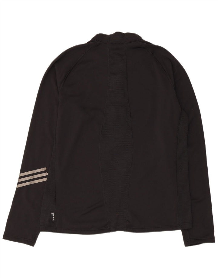 Adidas Herre Zip Neck Pullover Træningsdragt Top Stor Sort Polyester
