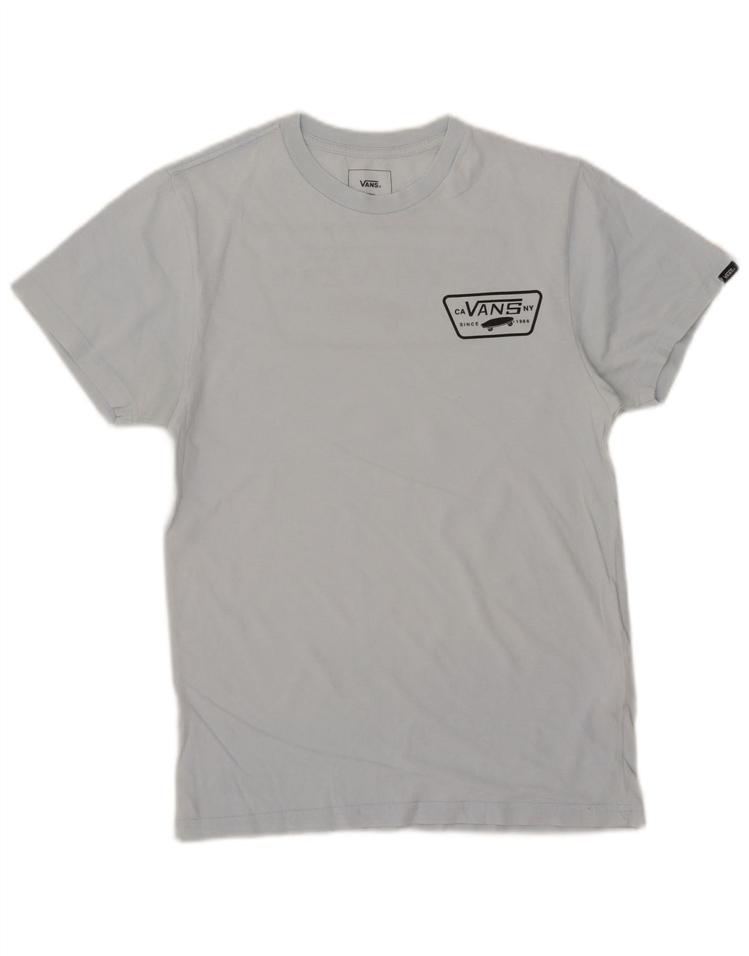 Vans Herre Custom Fit Grafisk T-Shirt Top Lille Blå Bomuld