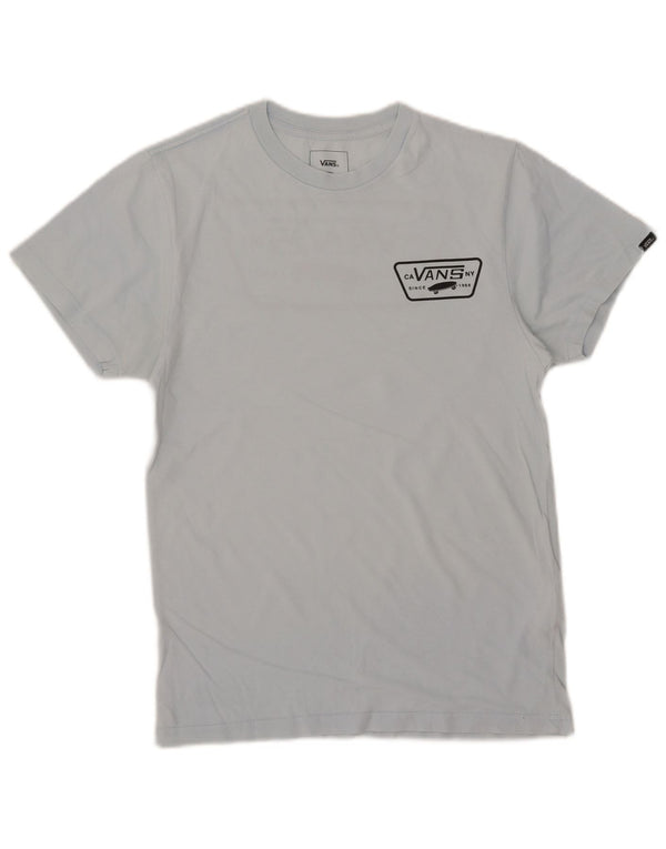 Vans Herre Custom Fit Grafisk T-Shirt Top Lille Blå Bomuld