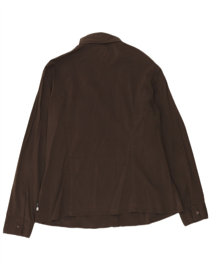 TRUSSARDI JEANS Dameskjorte UK 20 2XL Brun Bomuld