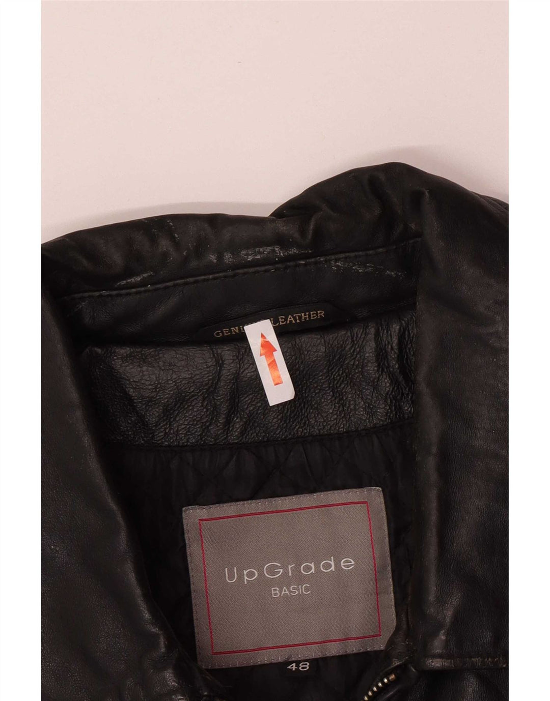 Vintage herre læderjakke IT 48 Medium Sort