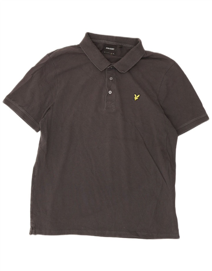 Lyle & Scott herre poloshirt XL grå bomuld