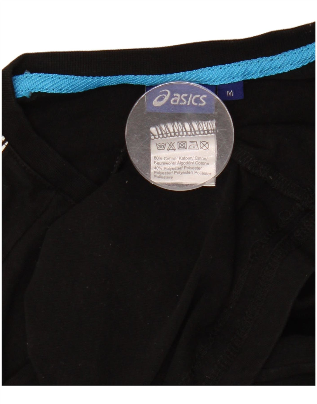 ASICS Herre grafisk T-shirt Top Medium Sort Bomuld