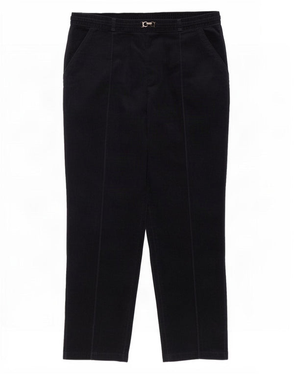Marks & Spencer fløjlsbukser til kvinder UK 16 Large W36 L26 Marineblå