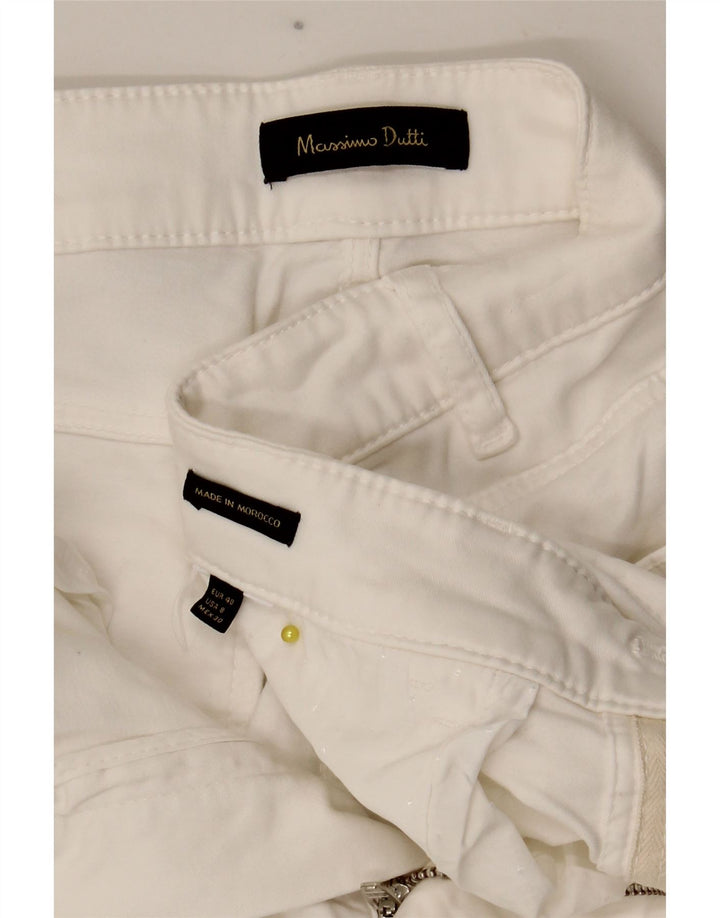 Massimo Dutti Dame Slim Casual Bukser EU 40 Medium W28 L28 Hvid