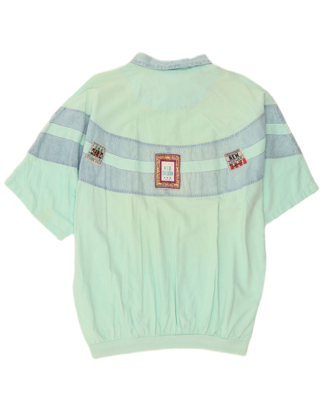 Chewan Herre Grafisk Pullover Shirt One Size Turkis Colourblock