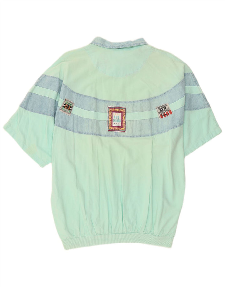 Chewan Herre Grafisk Pullover Shirt One Size Turkis Colourblock
