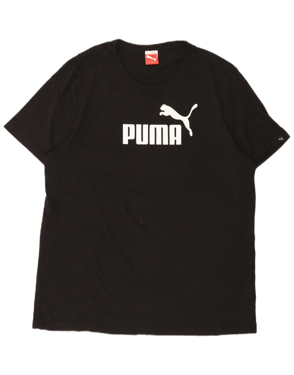 PUMA Herre grafisk T-shirt top XL sort bomuld