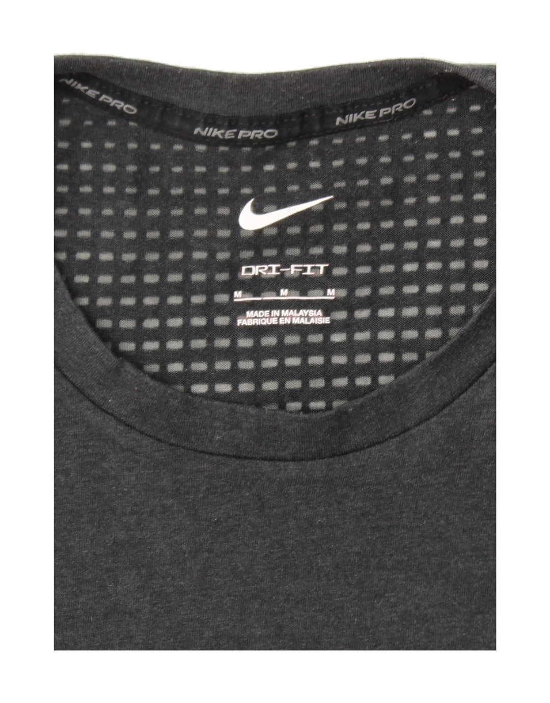 NIKE Mens Dri Fit Graphic T-Shirt Top Medium Grey Spotted Cotton Vintage Nike and Second-Hand Nike from Messina Hembry 