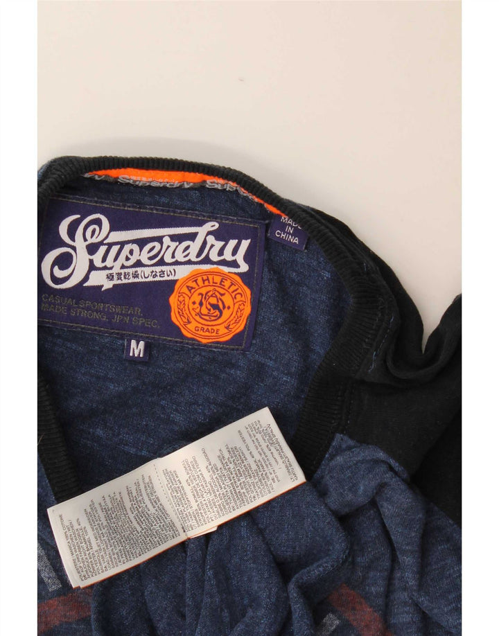 Superdry Grafisk T-shirt til mænd, mellemblå farveblok bomuld
