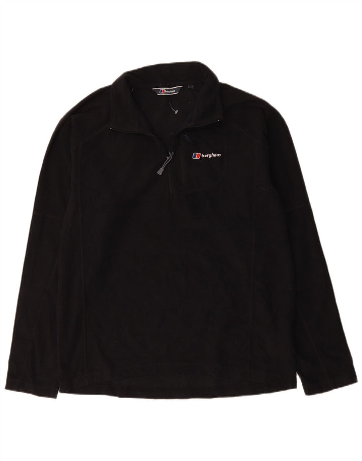 Berghaus Fleece Jumper med lynlås til mænd mellem sort polyester