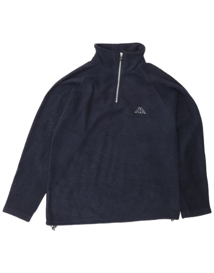 Kappa herre lynlås hals fleece jumper stor marineblå