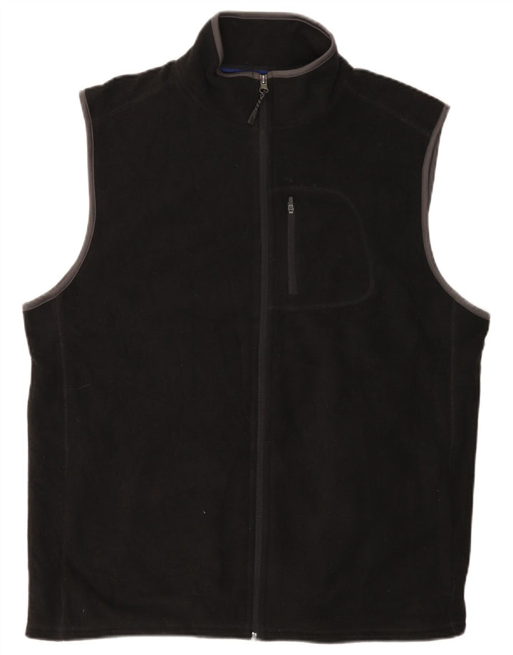 Marks & Spencer Herre Fleece Gilet UK 40 Large Black Polyester