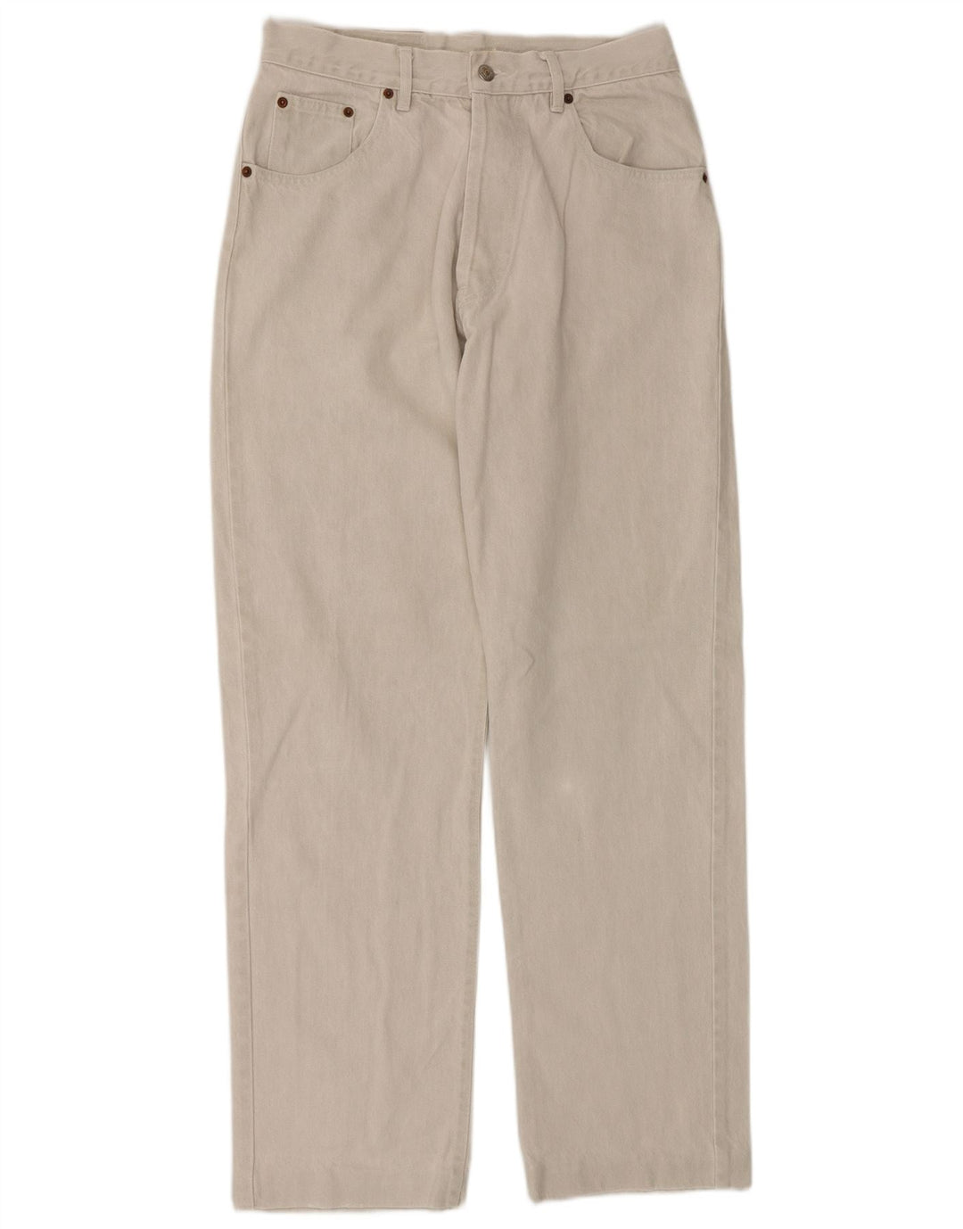 Ubegrænset Herre Tapered Jeans W33 L33 Hvid Bomuld