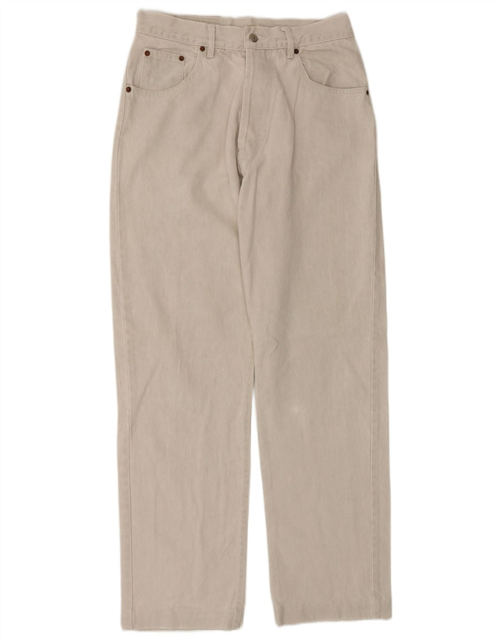 Ubegrænset Herre Tapered Jeans W33 L33 Hvid Bomuld