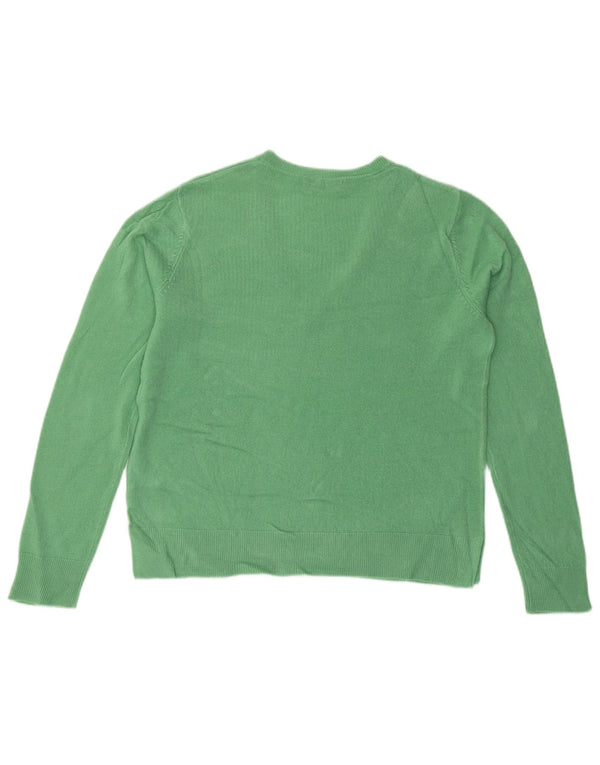 Marks & Spencer Dame V-hals sweater UK 14 Large Green