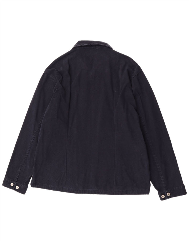Sasch Herre Bomber Jacket UK 42 XL Navy Blue Bomuld