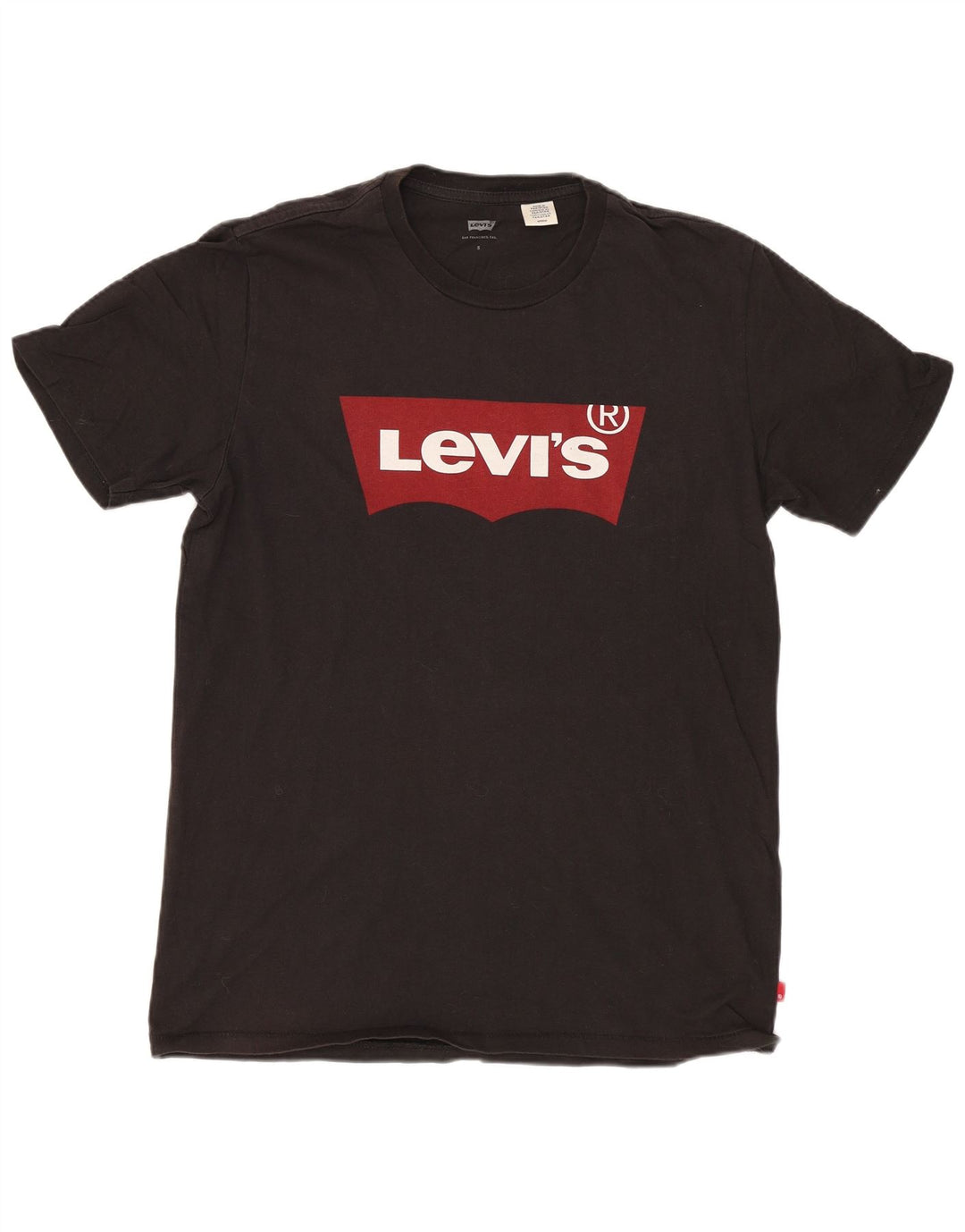 LEVI'S Herre grafisk T-shirt Top Lille sort bomuld