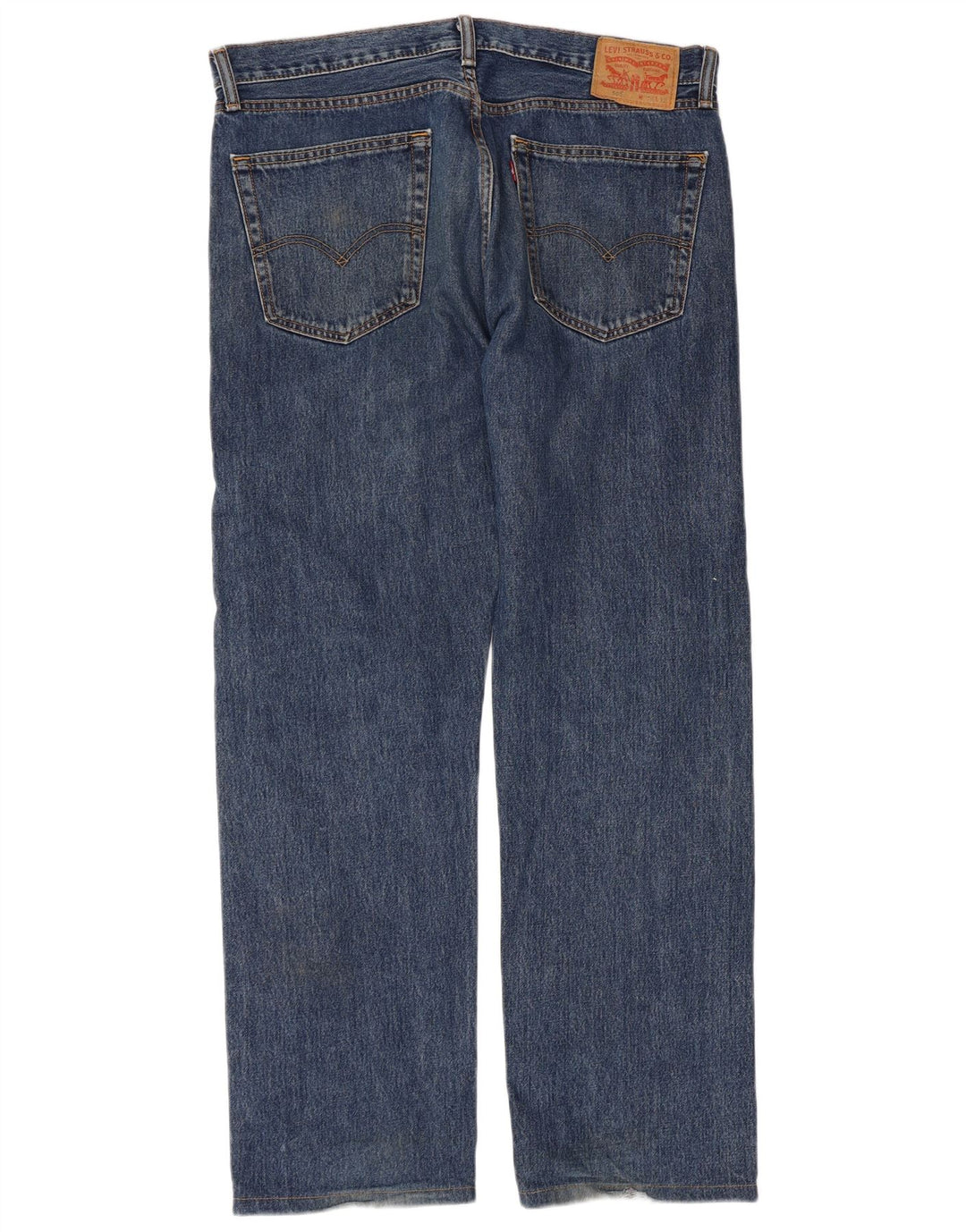 LEVI'S Herre 505 Straight Jeans W36 L32 Blå