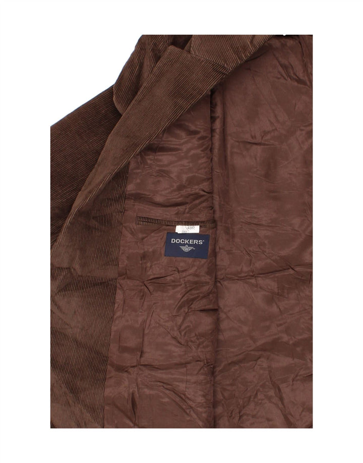 DOCKERS Herre Corduroy Blazer Jacket US 48 4XL Brun Bomuld