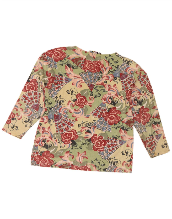 Forenza Dame Top Langærmet UK 16 Large Green Floral