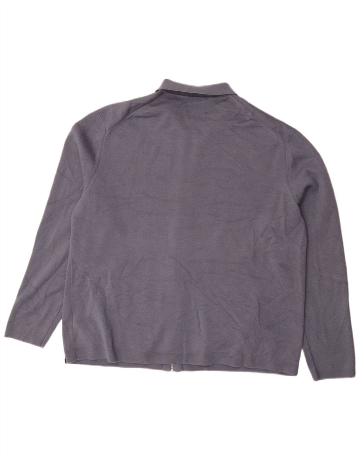 Marks & Spencer Herre Cardigan Sweater XL Blå Merinould