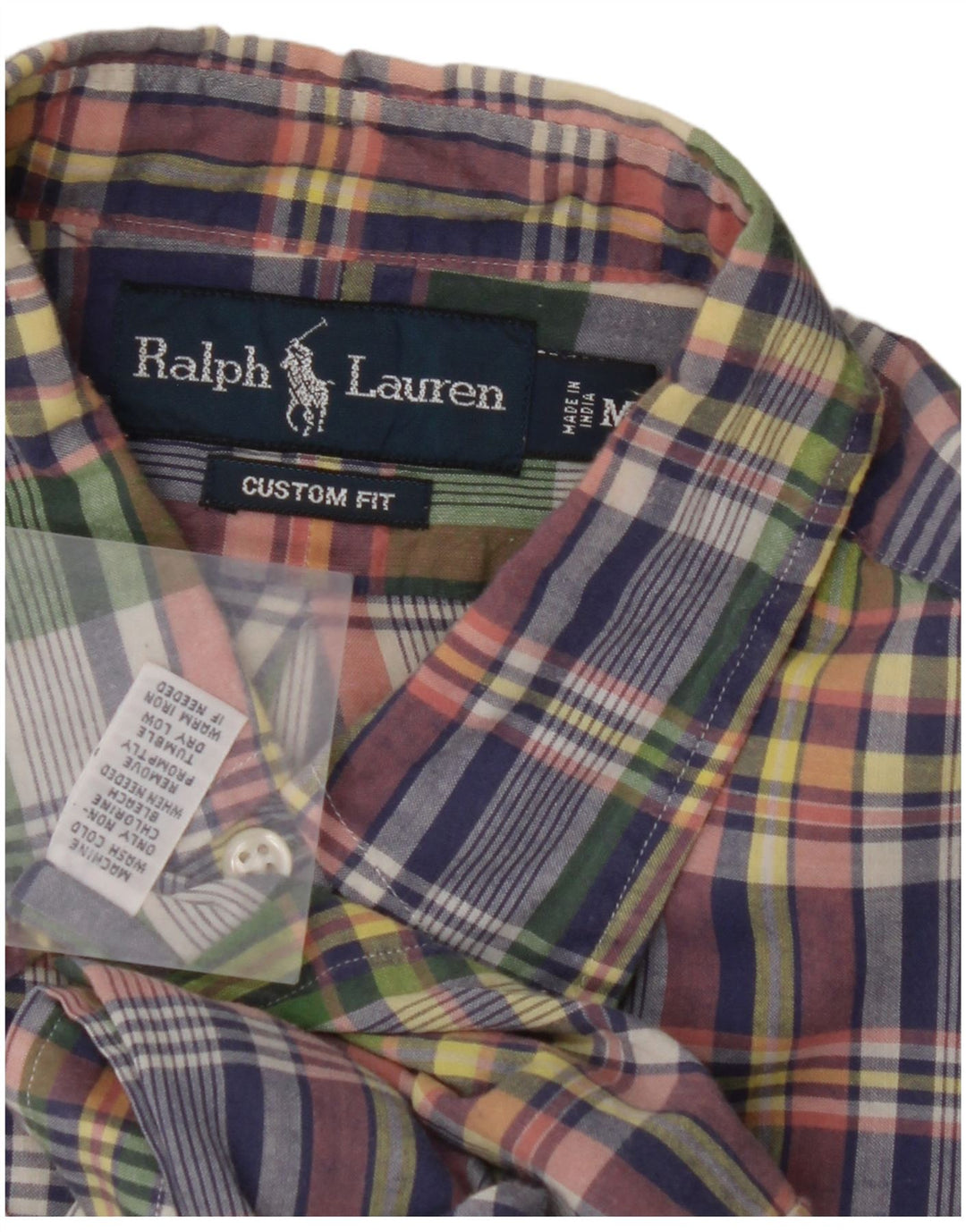 RALPH LAUREN Herre Custom Fit skjorte Medium flerfarvet ternet