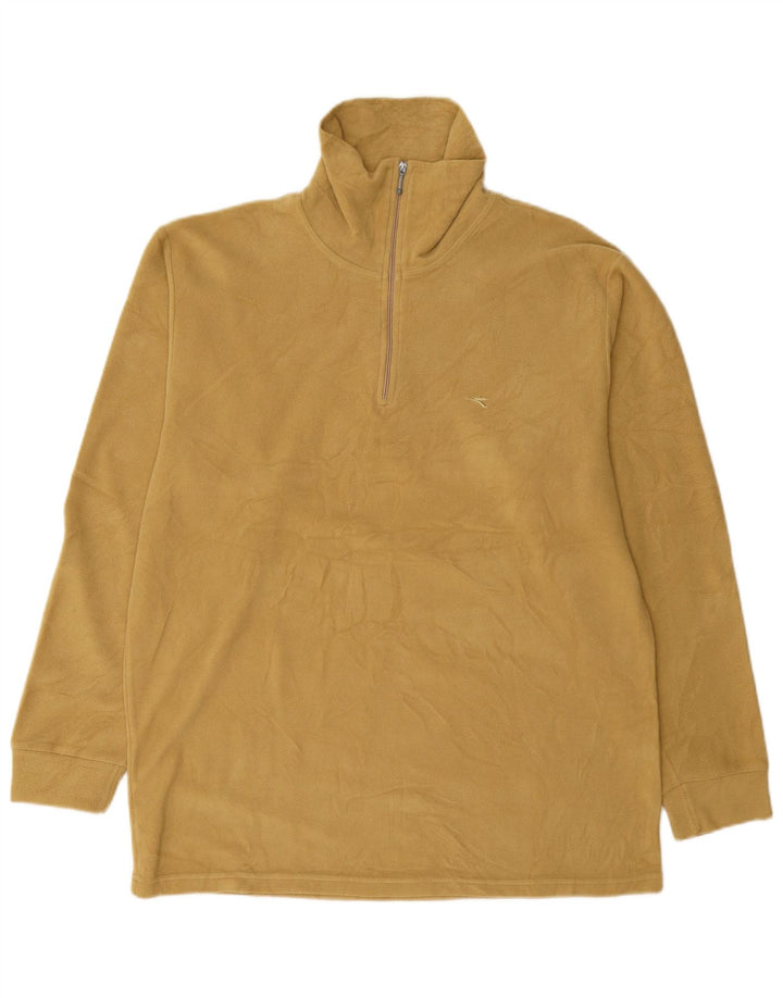 Diadora Fleecetrøje til mænd med lynlås Medium Gul