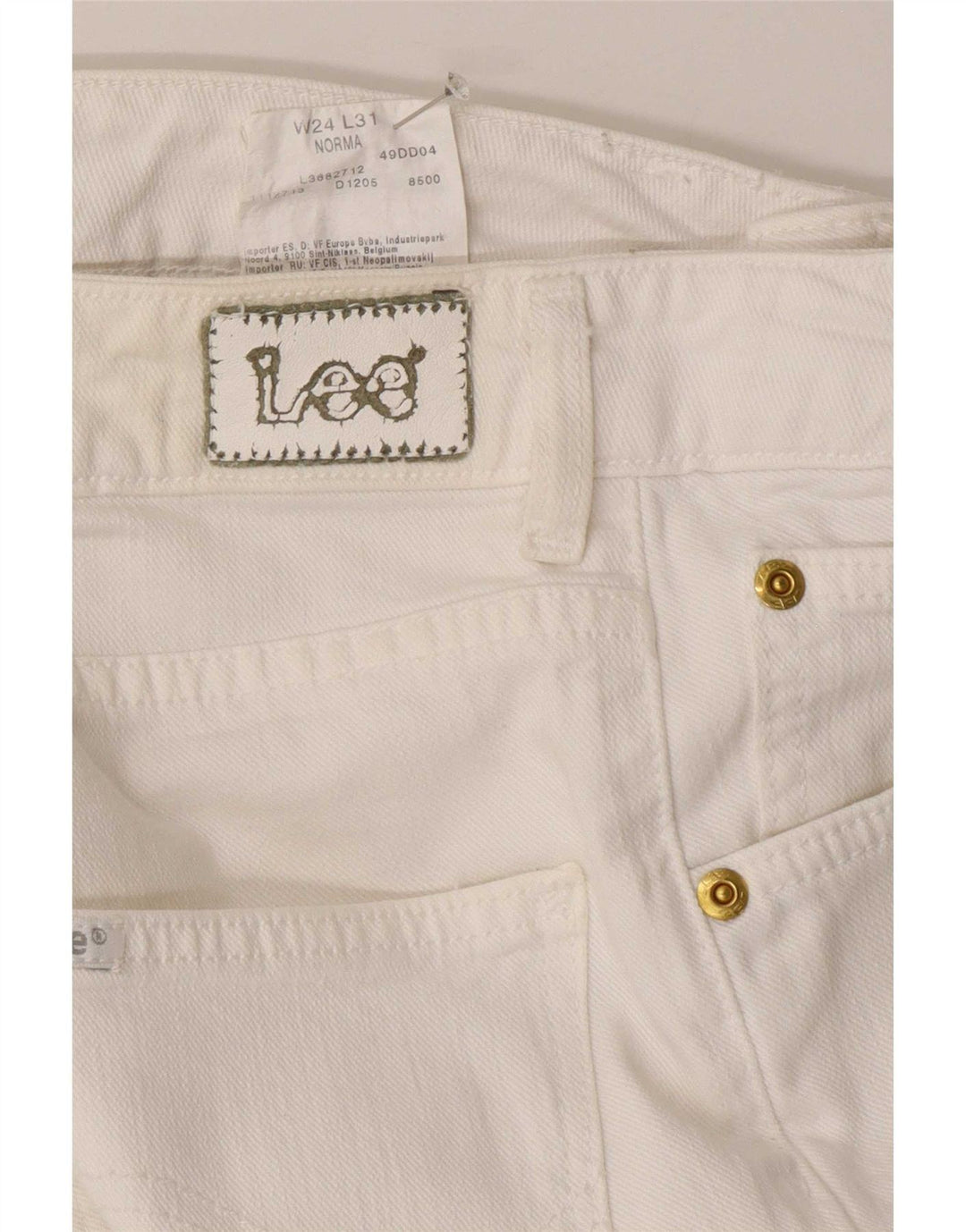 Lee Kvinder Norma Slim Jeans W24 L31 Hvid Bomuld