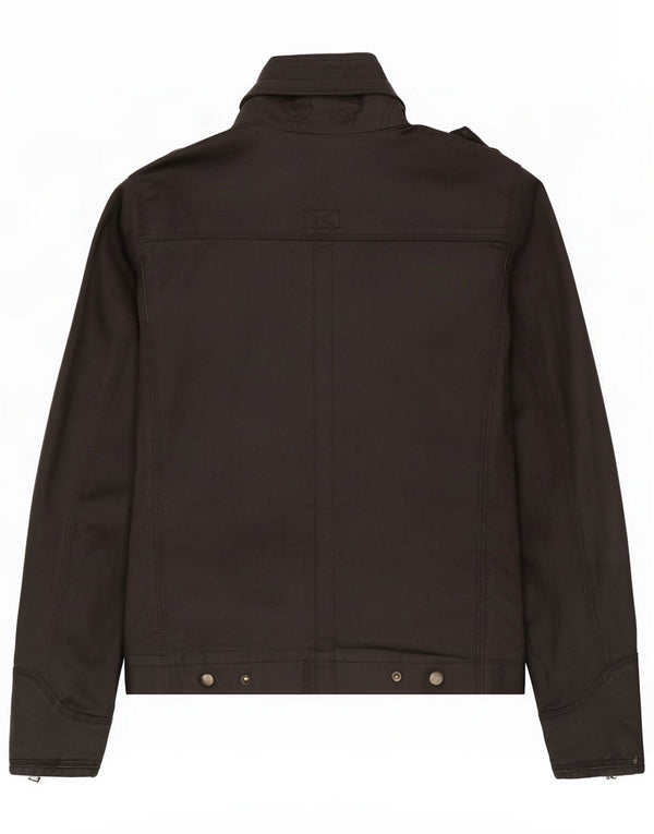 Boxeur Des Rues Mens Military Jacket UK 40 Large Black Cotton