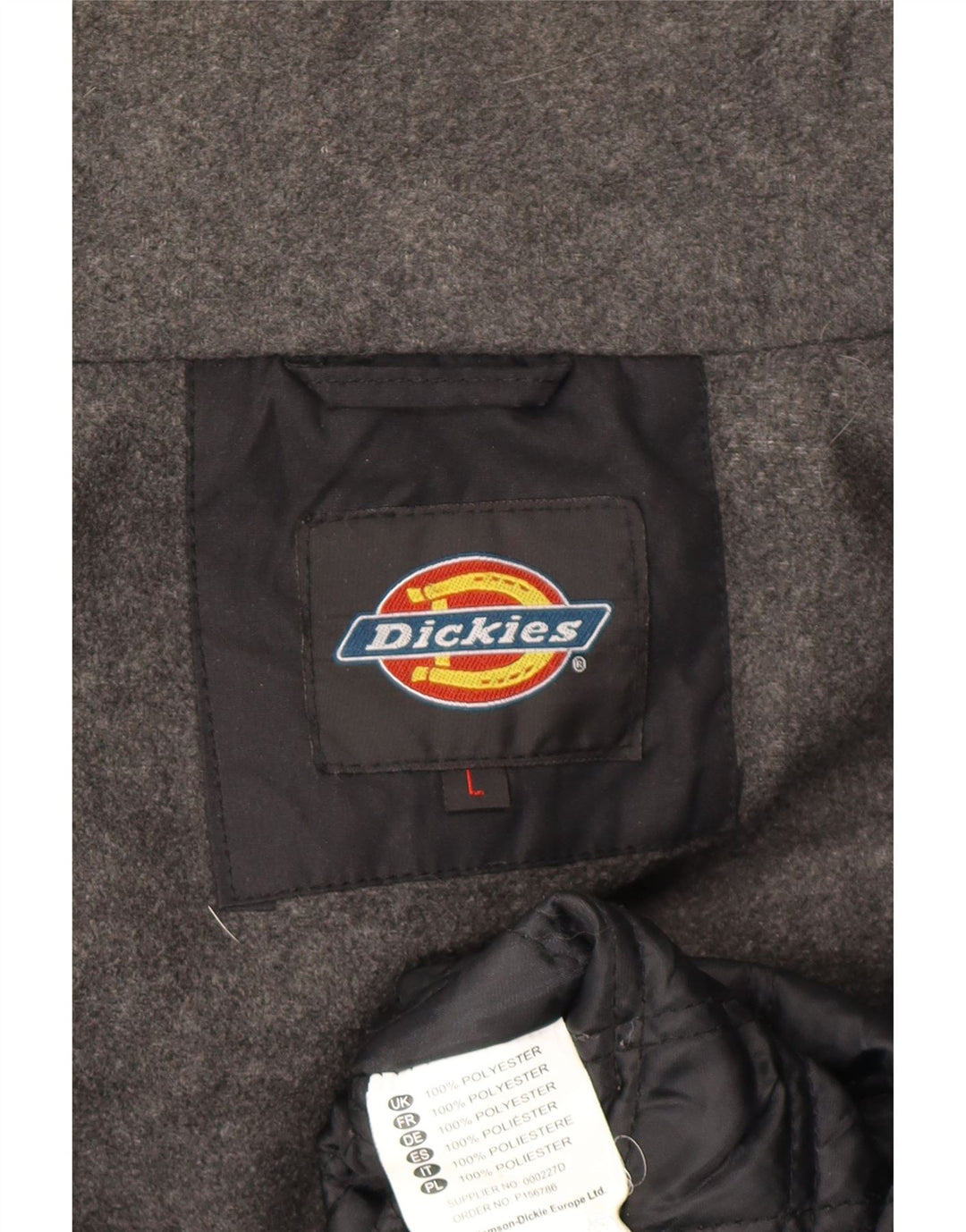 Dickies Herre Windbreaker Jacket UK 40 Large Black Polyester