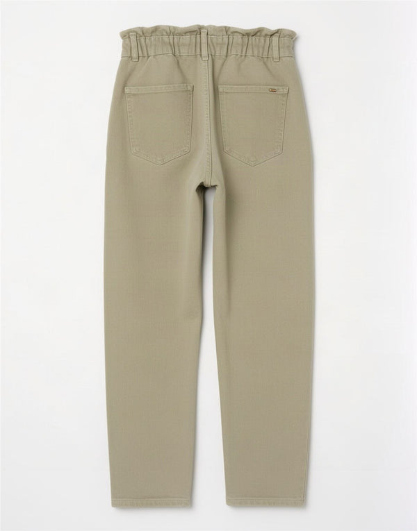 Zara Womens High Rise Loose Jeans EU 34 2XS W24 L25 Green Cotton