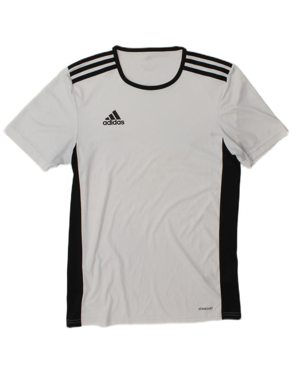 Adidas Herre Aeroready Grafisk T-Shirt Top Lille hvid Colourblock Polyester