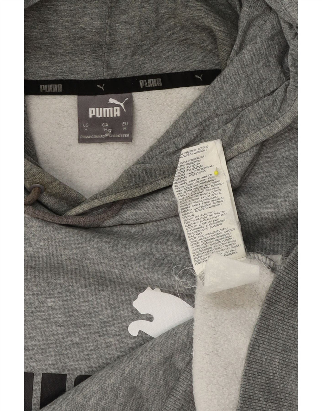Puma Herre grafisk hættetrøje Jumper Medium Grey Flecked Bomuld