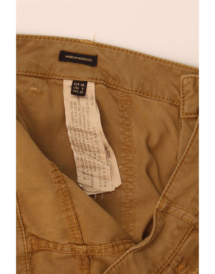 Massimo Dutti Dame Slim Cargo Bukser EU 38 Small W28 L31 Brun Lyocell